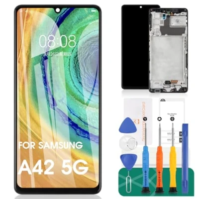 Afbeelding van Voor Samsung Galaxy A42 5G Lcd scherm Screen Vervanging A426 SM A426B Touch Digitizer Vergadering A426U, A426N Reparatie Onderdelen Kits(zwart Met Frame) (niet Origineel)