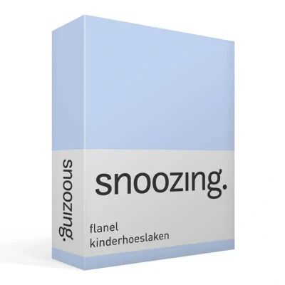 Afbeelding van Snoozing Flanel Kinderhoeslaken Ledikant 60x120 cm Hemel