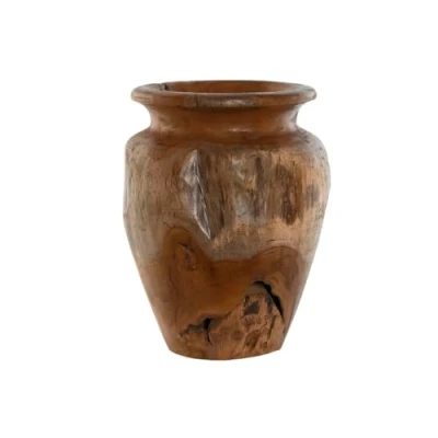 Afbeelding van Home ESPRIT Vaas natuur donkerbruin teak 34x34x40cm