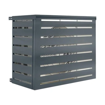 Afbeelding van IDMarket Airconditioningafdekking van metaal, antracietgrijs, bescherming buitenunit 95 x 50 80 cm