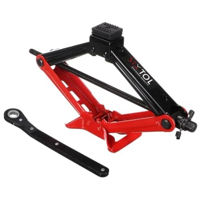 Afbeelding van SIXTOL SX Scissor Jack 2T Schaarkrik met ratel, 2 ton, compact, noodgevallen, autokrik, bandenvervanging, rubberen pad