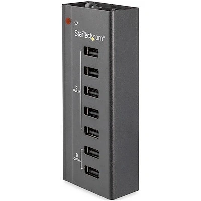 Afbeelding van StarTech.com ST7C51224EU USB laadstation 7 poorten (5 x 1 A &amp; 2 poorten, standalone, laadstrip voor meerdere apparaten)