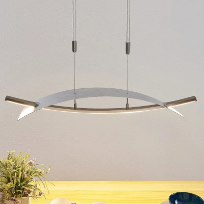 Afbeelding van Lucande Hanglampen met dimmer metaal, kunststof zilver