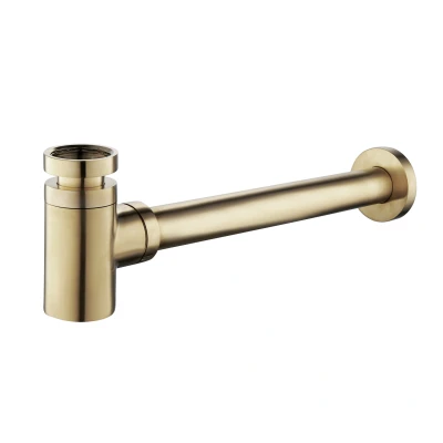 Afbeelding van Wiesbaden Star sifon laag 5/4&quot; x 32 mm geborsteld messing