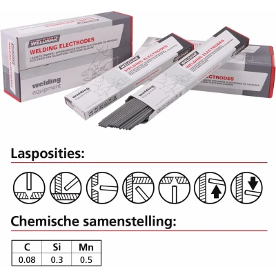 Afbeelding van Laselektroden rutiel WK E 6013 S 3.25x350mm (68st)