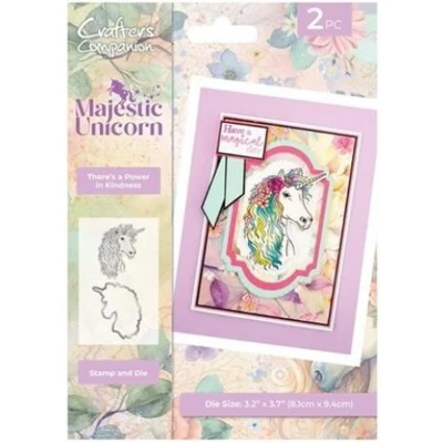 Afbeelding van CC Majestic Unicorn Clearstamp/Snijmal There is Power in Kindness