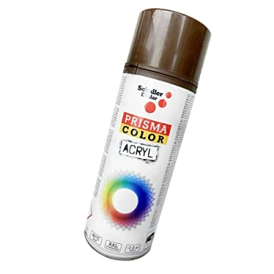 Afbeelding van Schuller Lakspray acryl spuitlak Prisma Color RAL, kleurkeuze, glanzend, mat, 400 ml, lakspray: notenbruin RAL 8011