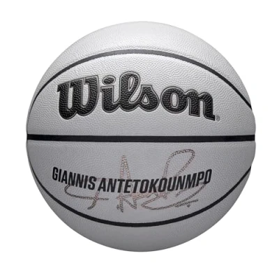 Afbeelding van Wilson NBA Player Icon Uv Bskt Giannis, Unisex, Grijs, basketbal, maat: 7