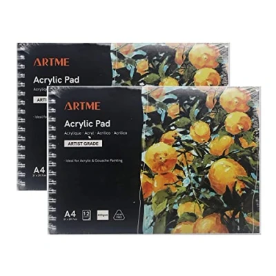 Afbeelding van Artme A4 Papier Pad voor Acryl Kleur 12 Vellen 400g 2pk