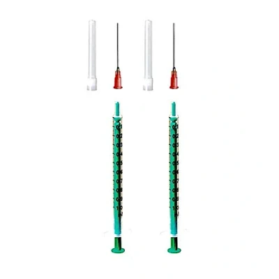 Afbeelding van Set: 1, 2, 3 of 4 stuks spuit 1 ml laboratoriumspuiten vloeibare hobbyspuit met stompe naald, verschillende maten voor e liquid aroma hobby en doe het zelf (2 stuks)