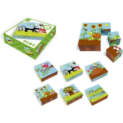 Afbeelding van Scratch Puzzel: Blokkenpuzzel Bos Met 9 Blokken