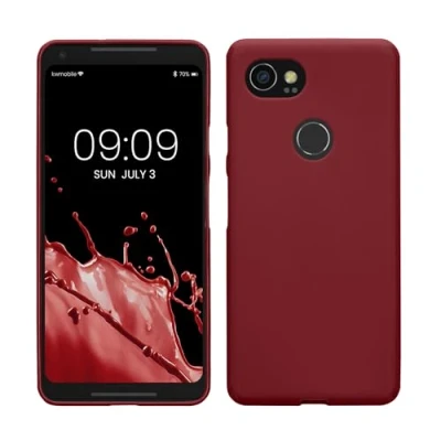 Afbeelding van kwmobile telefoonhoesje geschikt voor Google Pixel 2 XL Hoesje smartphone Back cover in bordeaux violet
