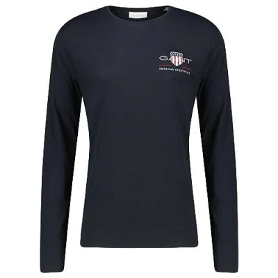 Afbeelding van GANT REG Medium Archive Shield Longsleeve, Heren, Maat: 3XL, Black