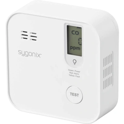 Afbeelding van Sygonix Koolmonoxidemelder Incl. batterij (10 jaar), Met interne sensor werkt op batterijen Detectie van Koolmonoxide