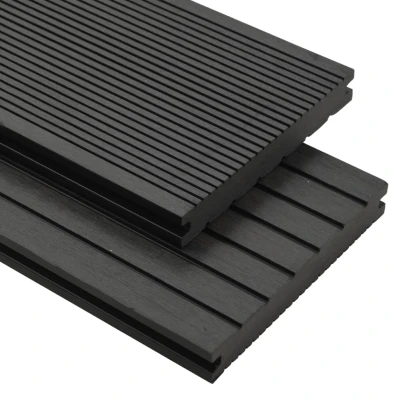 Afbeelding van TM Terrasplanken met accessoires 10 m² 4 m massief HKC zwart