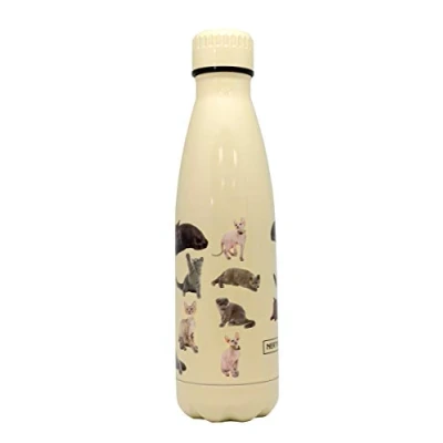 Afbeelding van Nerthus FIH 772 Dubbelwandige thermosfles, kleurdesign, 18/8 roestvrij staal, BPA vrij, 500 ml