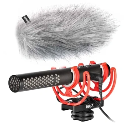 Afbeelding van Rode Videomic NTG Broadcast Camera Microfoon + Keepdrum Bont Windscherm