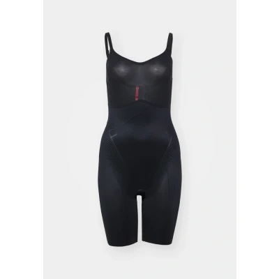 Afbeelding van SPANX Thinstincts 2.0 medium corrigerende Closed Bust Mid Thigh bodysuit zwart