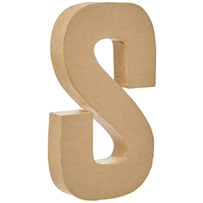 Afbeelding van Creotime papier mâché letter S 20,5 cm