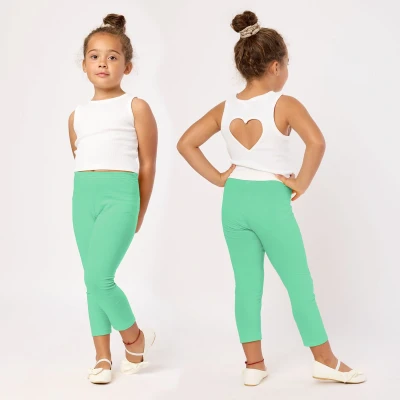 Afbeelding van Merry Style MS MS10 131 LE Meisjes 2Pack Leggings Sport Vrijetijdsbroek Lang Viscose Sporbroek Yogabroek Munt 152