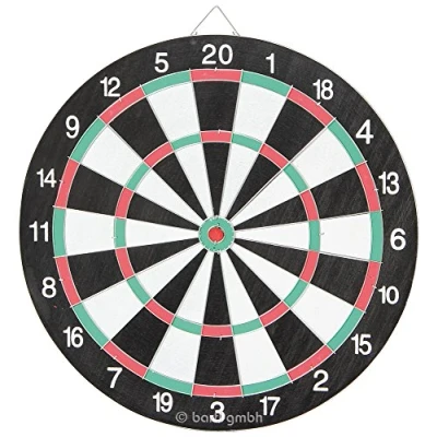 Afbeelding van Dubbelzijdig Dartbord met 6 Pijltjes 36.5 cm