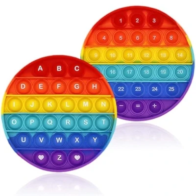 Afbeelding van Yeefunjoy Pop It Bubble Sensory fidget speelgoed, bubbelaantal stressverminderend educatief gereedschap voor kinderen, sensorisch lettercijfers, speelgoed
