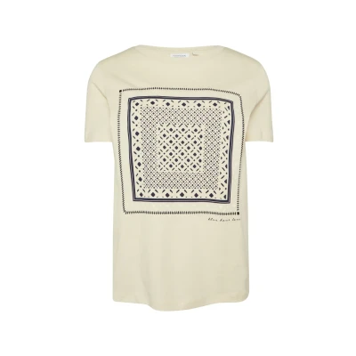 Afbeelding van comma casual identity Tshirt print, Dames, Maat: 34, Helles beige