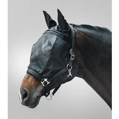 Afbeelding van Waldhausen Vliegenmasker Halster Premium Met oren Zwart Cob