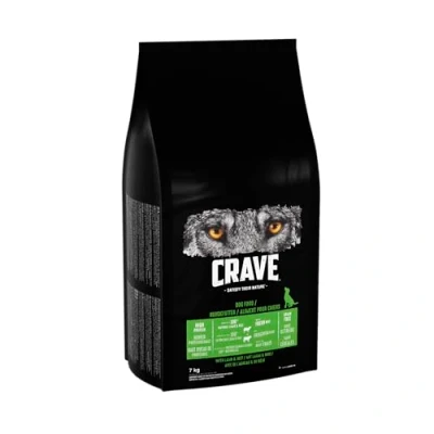 Afbeelding van 2 kg gratis! x 7 Crave Honden Droogvoer met Lam &amp; Rund