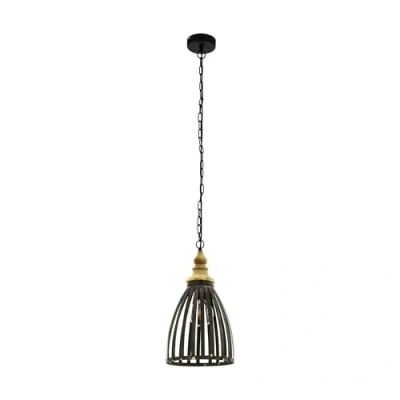 Afbeelding van EGLO Oldcastle Hanglamp 1 lichts Ø23cm. E27 Metaal/hout