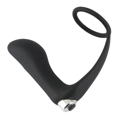 Afbeelding van Vibrerende Ring met Plug Zwart