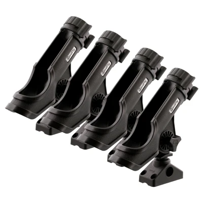 Afbeelding van Scotty Powerlock Rod Holder Black W/ 0241 Side/Deck Mount (4 Stuks) Hengelsteun