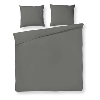 Afbeelding van Dekbedovertrek Papillon Pompom Grijs Percal 140 x 200 / 220 cm 1 Persoons