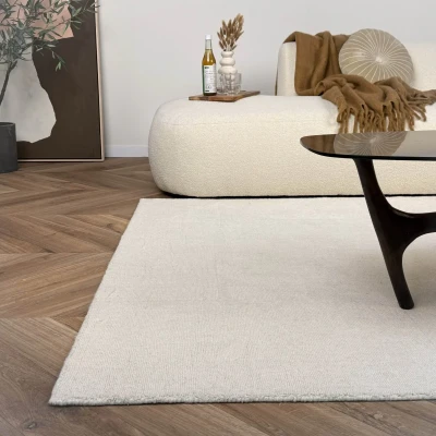 Afbeelding van Wollen vloerkleed Twig ivoor/wit Interieur05 240 x 340 cm (XL)