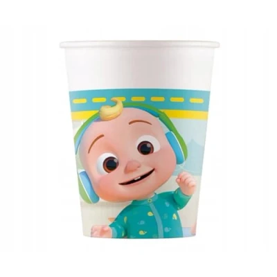 Afbeelding van PROCOS Cocomelon Party Bekers van papier, FSC, 200 ml, 8 stuks