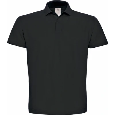 Afbeelding van Unisex Polo ID.001 Zwart merk B&amp;C maat 3XL