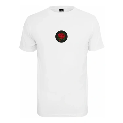Afbeelding van Mister Tee ROSE Patch Tshirt print, Heren, Maat: XL, White