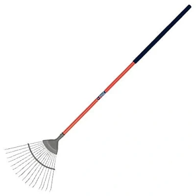 Afbeelding van Spear &amp; Jackson 2155NS/09 Select koolstofstalen gazonhark, blauwe en rode handgreep met grijze kop, 166 x 45 9,5 cm