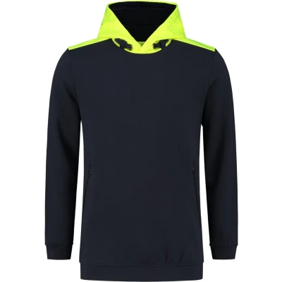 Afbeelding van Tricorp 303005 Sweater High Vis Capuchon Inkt/Fluor Geel maat 8XL