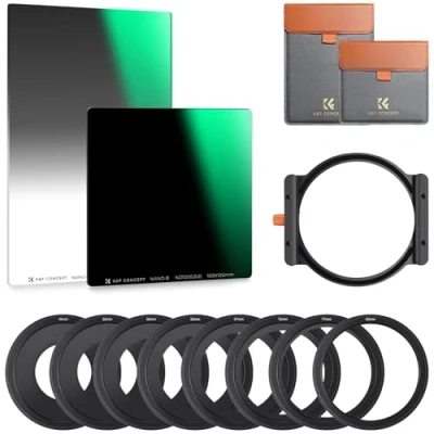 Afbeelding van K&amp;F Concept Nano X Square filterset rechthoekig filter ND1000 Soft GND8 verloopfilter met filterhouder kit