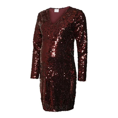 Afbeelding van Mamalicious Mlparty Solid Short Dress Cocktailjurk, Dames, Maat: 34, Sassafras