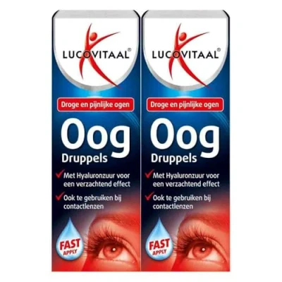 Afbeelding van 2+2 gratis: 2x Lucovitaal Oogdruppels Droge en Pijnlijke Ogen 10 ml