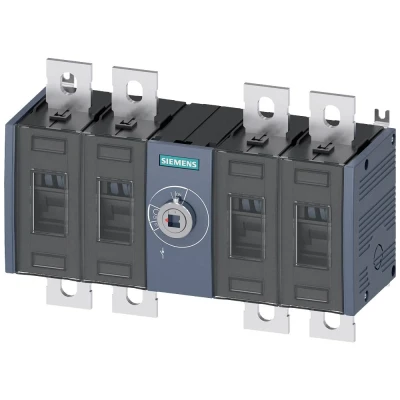 Afbeelding van Siemens lastschakelaar 3kd3 fs3 690v 400a 4 polig grootte 3 basis unit met midden bediening voorzijde 3kd4240 0pe20 0