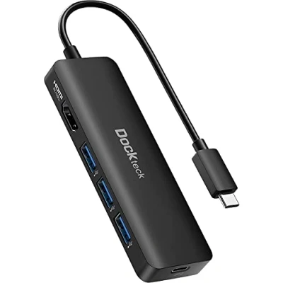 Afbeelding van Dockteck USB C Hub HDMI Adapter, 5 in 1 Dock naar 3 3.0, 4K 60Hz HDMI, 100W PD voor MacBook Pro/Air M1/M2, iPad Pro, Surface Steam Deck
