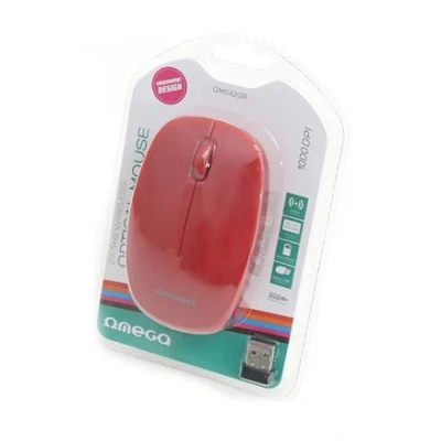 Afbeelding van OMEGA OM0420 2,4GHz draadloze optische muis 1000 dpi USB rood