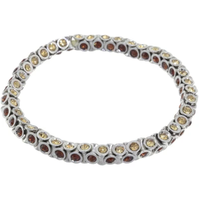 Afbeelding van Behave Elastische armband met bruine steentjes