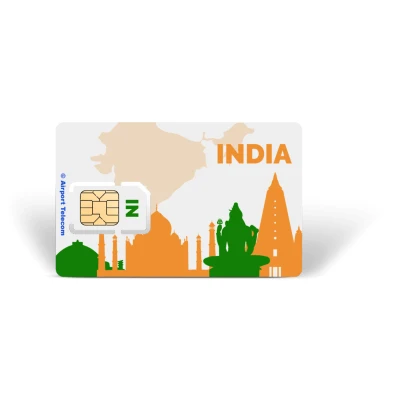 Afbeelding van Simkaart India Unlimited Data + Onbeperkt Locaal Bellen Prepaid Met Snel 4G/5G Internet En Op Reis In Azië Airport Telecom