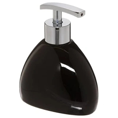 Afbeelding van 5Five Zeeppompje keramiek zwart 300 ml zeepdispenser