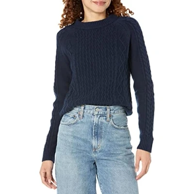 Afbeelding van Amazon Essentials Dames Stitch Kabel Trui, Marine, Small