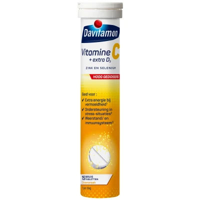 Afbeelding van Davitamon Vitamine C + Extra D3 Bruistabletten